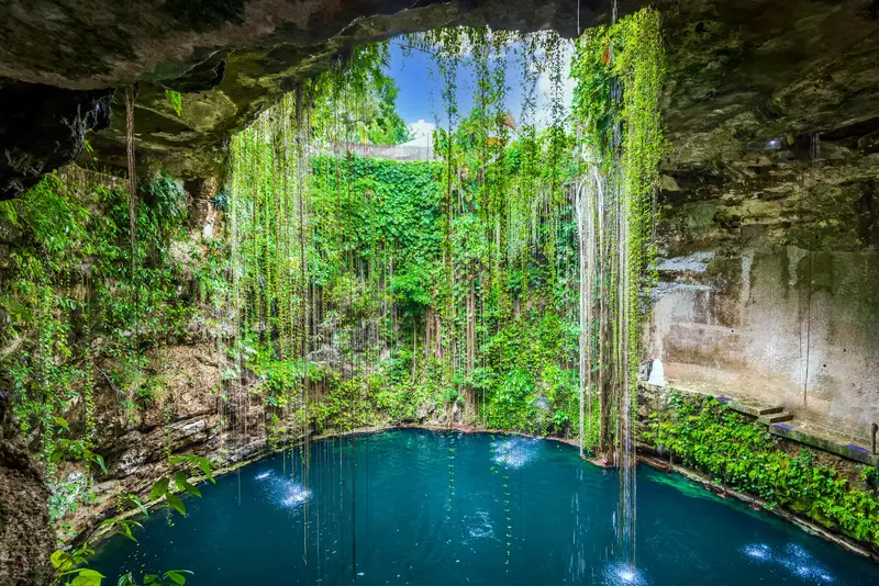 Jukatan Cenotes Ik Kil blizu Chichen Itza