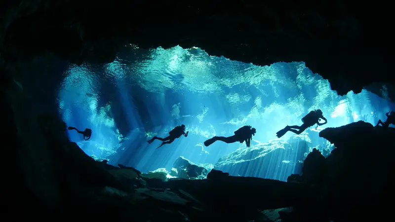 Jukatan Cenotes potapljanje v jamah