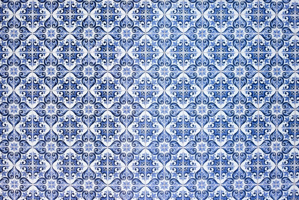 Detajl azulejos, Portugalska, geometrični vzore